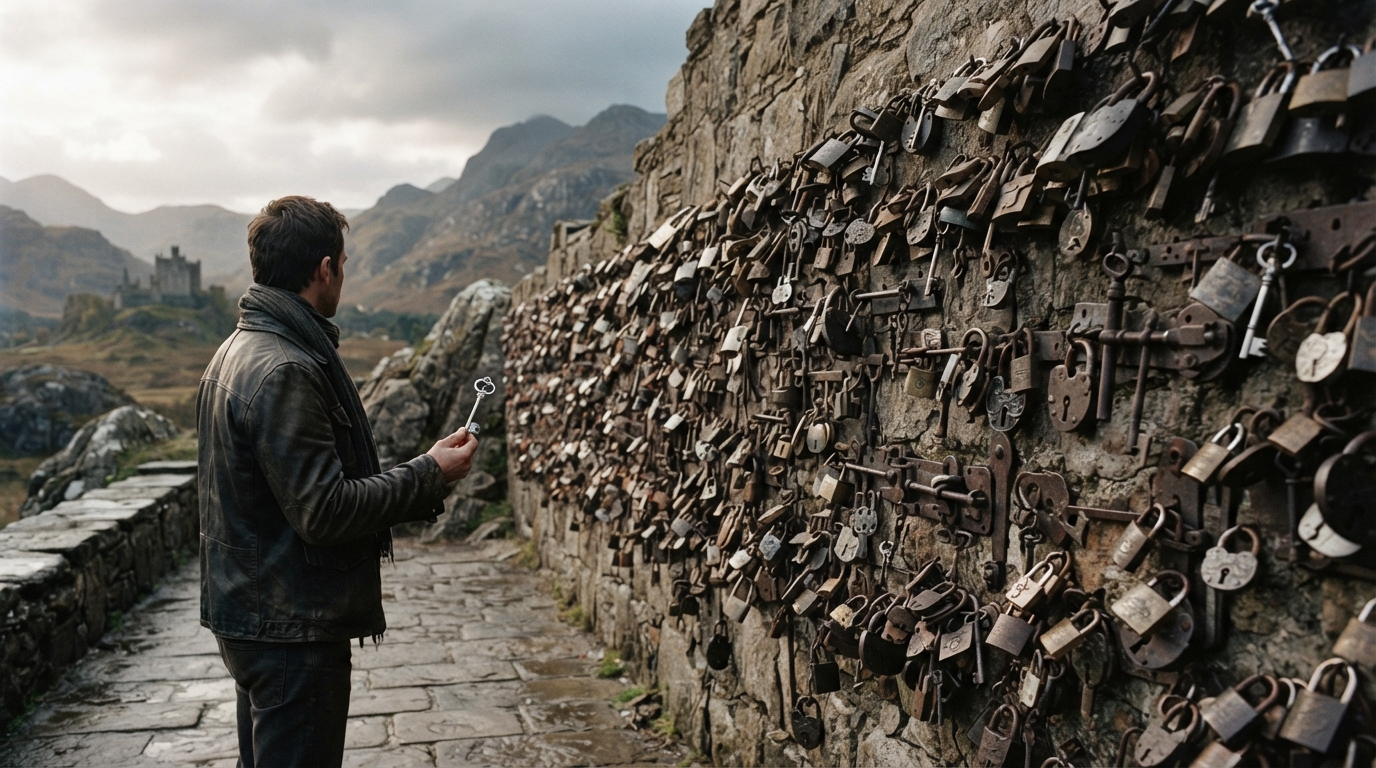 A hand holding a master key, standing in for owning and controlling your own business data locally