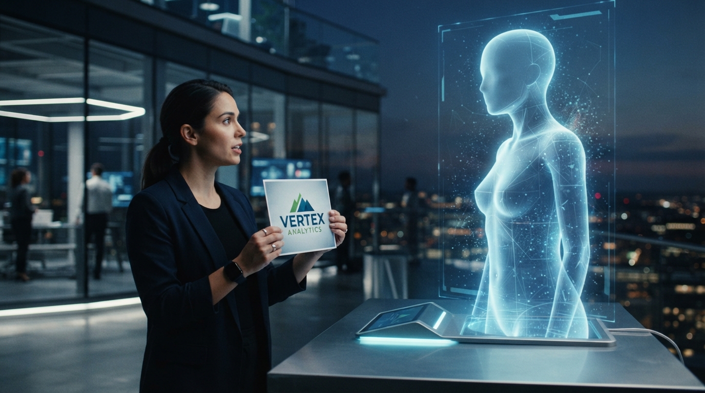 A person showing their company logo and data to an AI to give it real context